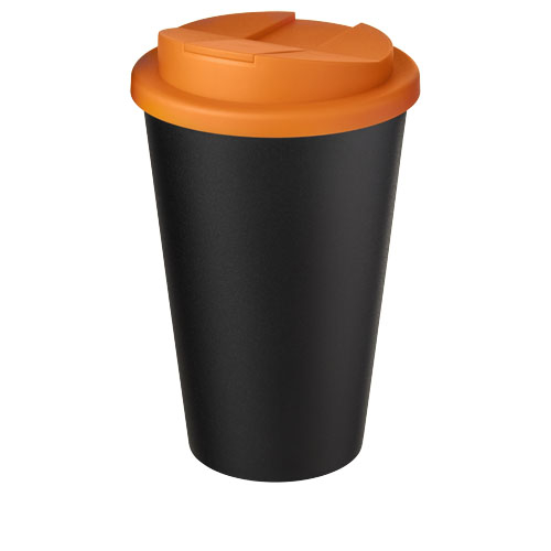 Gobelet recyclé personnalisé 350 ml Americano® Eco Orange et Noir